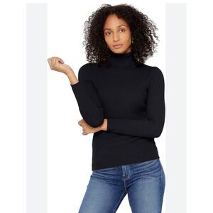 state cashmere black 100% premium cashmere turtleneck sweater women's size M